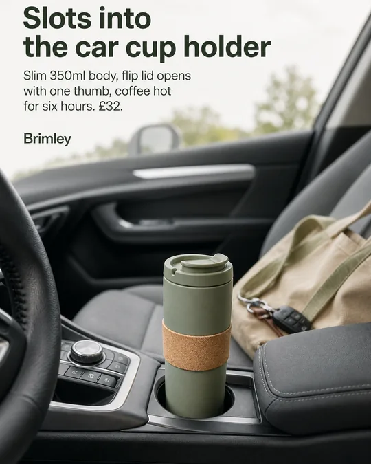 Lifestyle ad for Brimley, made with ROAScal
